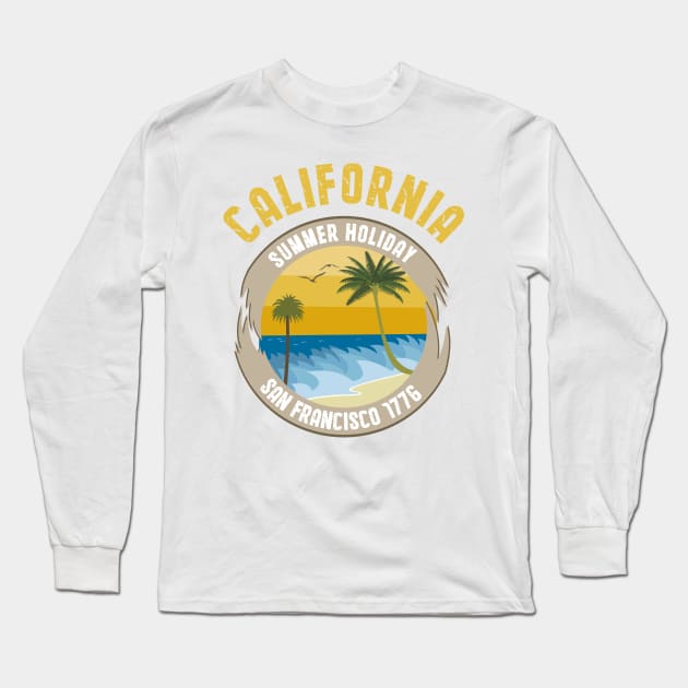 California summer holiday Long Sleeve T-Shirt by mypointink